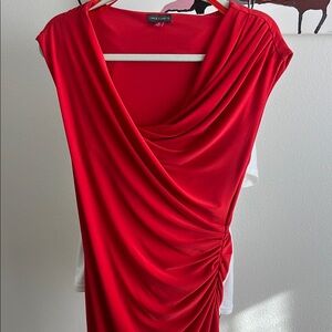 Vince Camuto Asymmetrical Red wrap Dress. Size M.